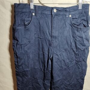 Blue Straight Leg Jeans with Relaxed Fit